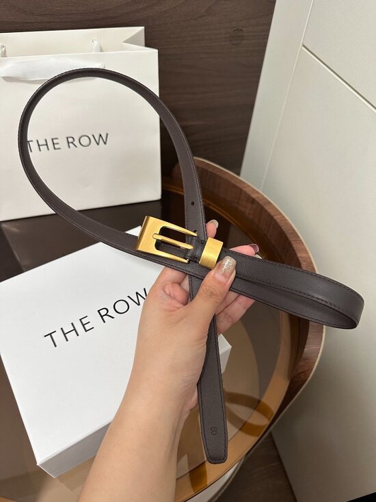 The Row Black Leather Gold Buckle Belt main image 2